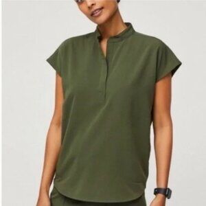 women's Dark Olive Rafaela - Oversized Scrub Top